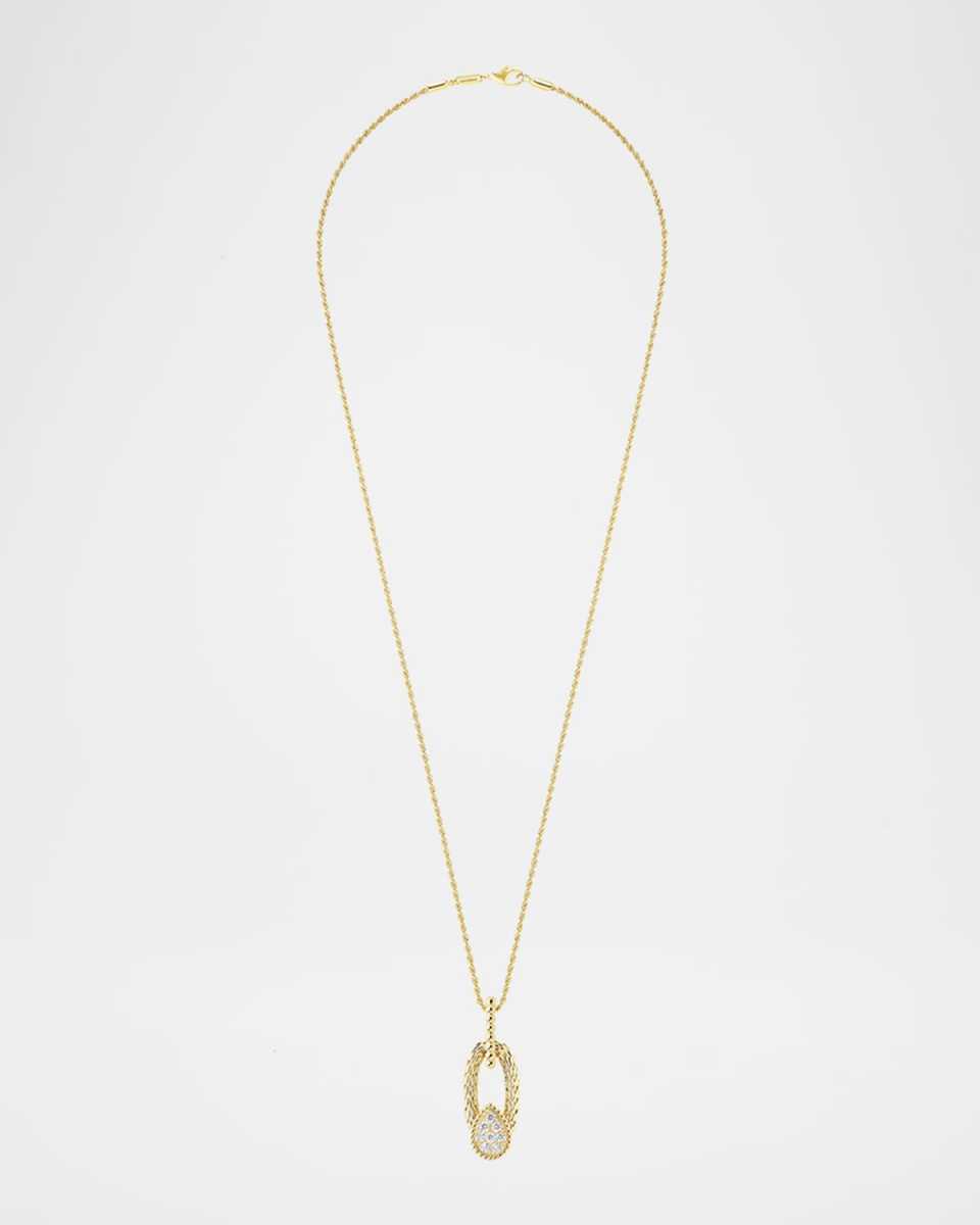 Serpent Boheme Vintage 18K Yellow Gold Diamond Pendant Necklace, 20"L